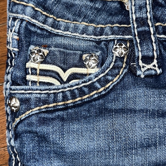 Rock Revival Penny Ultra Low Rise Boot Cut Jeans Sz 24 VG-EUC Buckle Exclusive - Picture 5 of 16